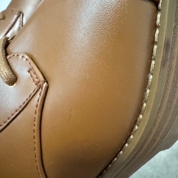 NEW Michael Kors Tatum PU Leather Ankle Lace Up Combat Boots - Picture 8 of 9